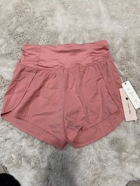 Love Tree Rose Pink High-Waist Athletic Shorts